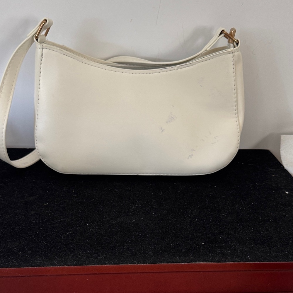 Elegant Black and Cream Women's Handbag plus clear bag -bundle collection set - Picture 9 of 13